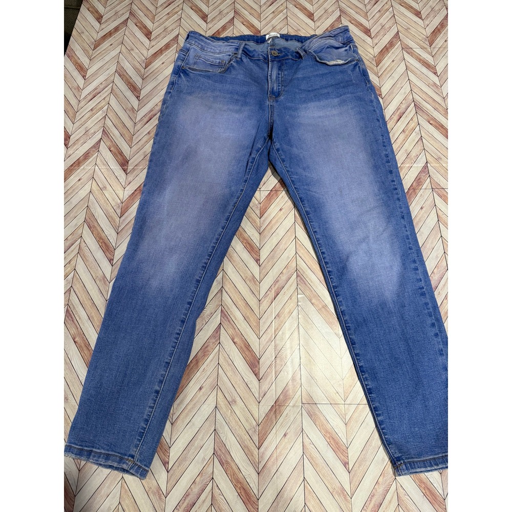 Special‎ A Womens 1X Skinny Jeans Blue Stretch Denim Mid Rise Plus Pants Modern